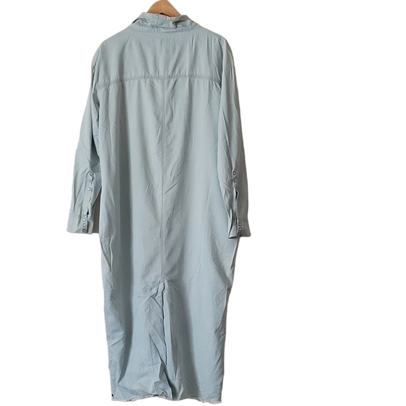 One Teaspoon Le Hustle Denim Jean Chambray Duster Trench Coat Jacket Size S - Picture 3 of 10